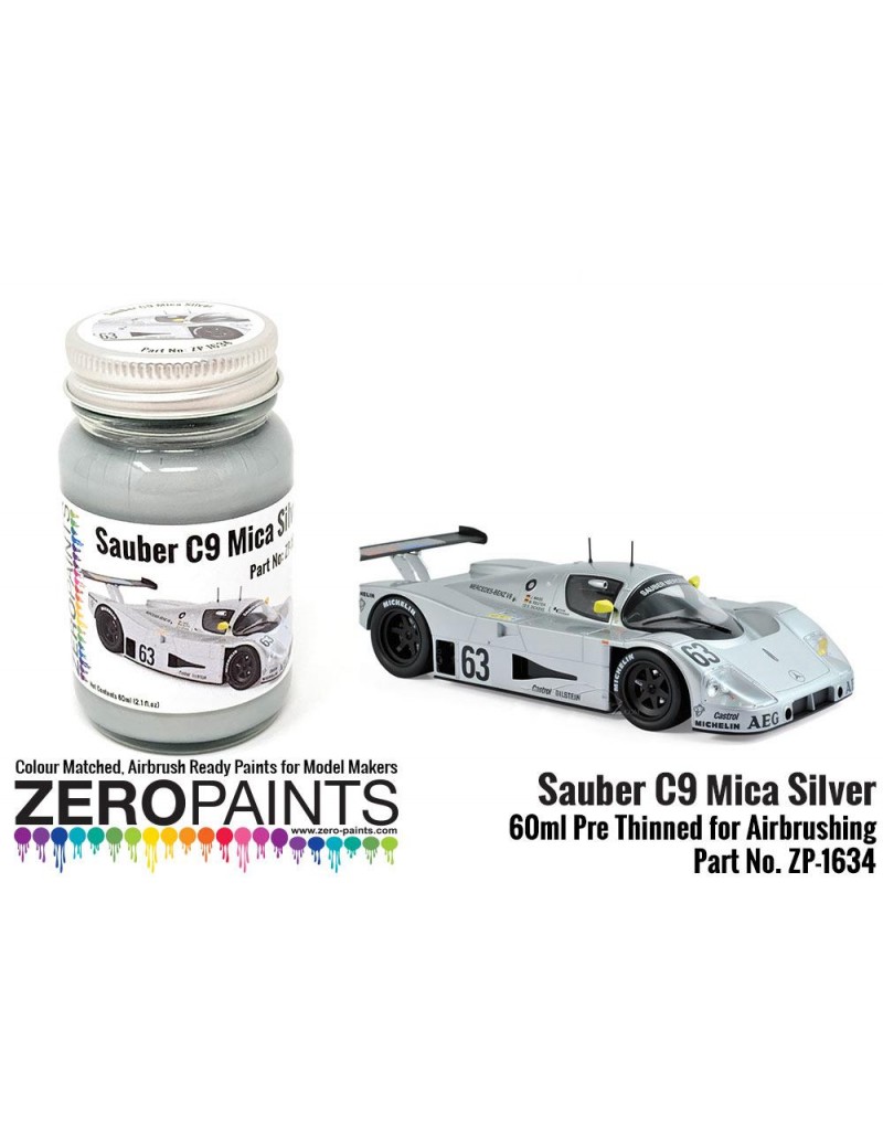 ZP - Silver Mica Paint 60ml for Sauber C9 Le Mans 1989 - 1634