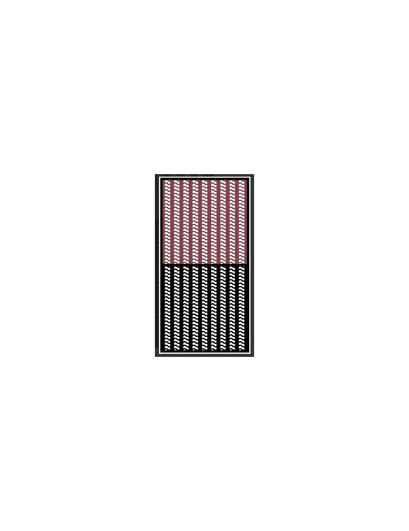 1/24 Upholstery Pattern Decal Vertical Wave Raspberry/Black on Clear