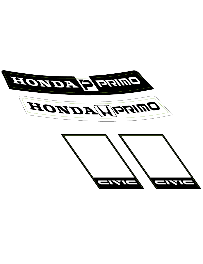 SB - 1/24 Windshield Banner sheet HONDA PRIMO - 14000