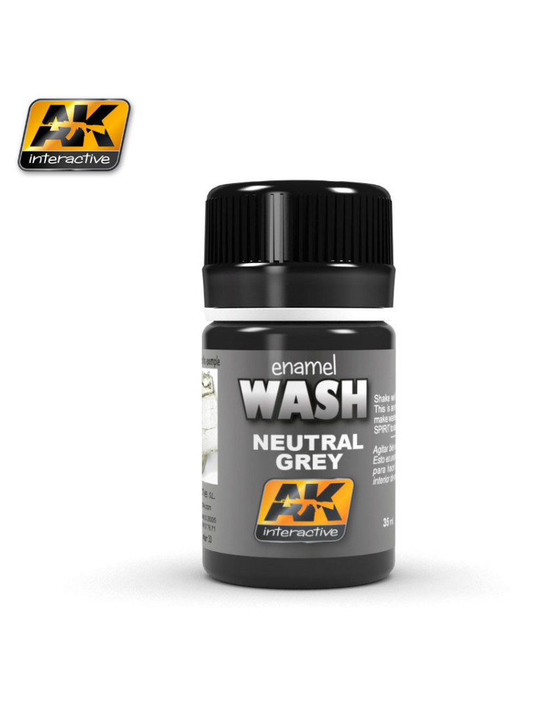 AK - Neutral Grey Wash Enamel Paint 35 ml  - 677