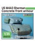 DEF - WWII US M4A3 Sherman Concrete front armor for 1/35 M4A3 kit - 35122