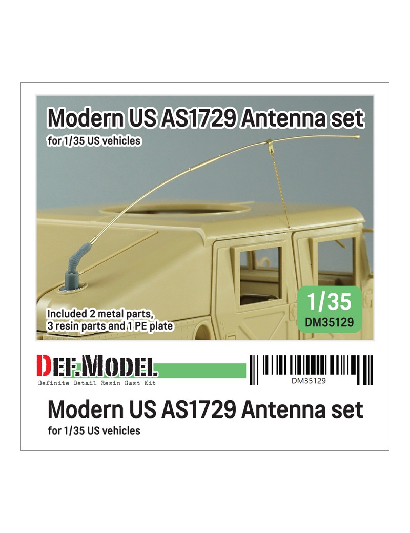 DEF - Modern US AS1729 Antenna set  for 1/35 US vehicles - 35129