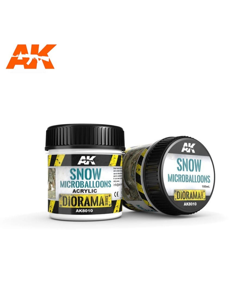 AK - Diorama Series - Snow Micro Balloons Texture Acrylic - 100ml bottle - 8010