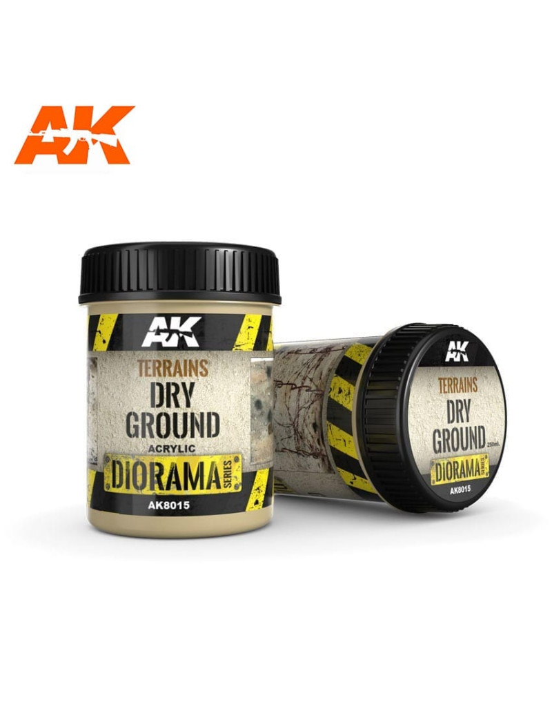 AK - Diorama Series - Terrains Dry Ground Texture Acrylic 250ml Bottle - 8015