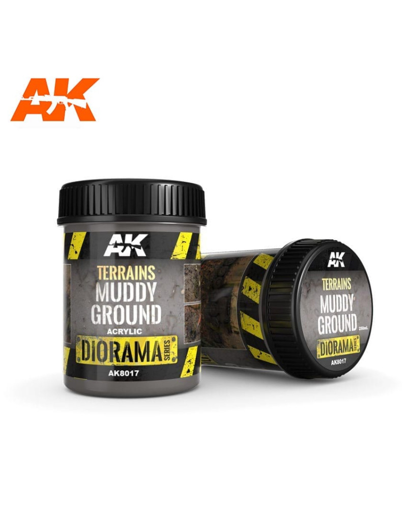 AK - Diorama Series - Terrains Muddy Ground Texture Acrylic 250ml Bottle - 8017