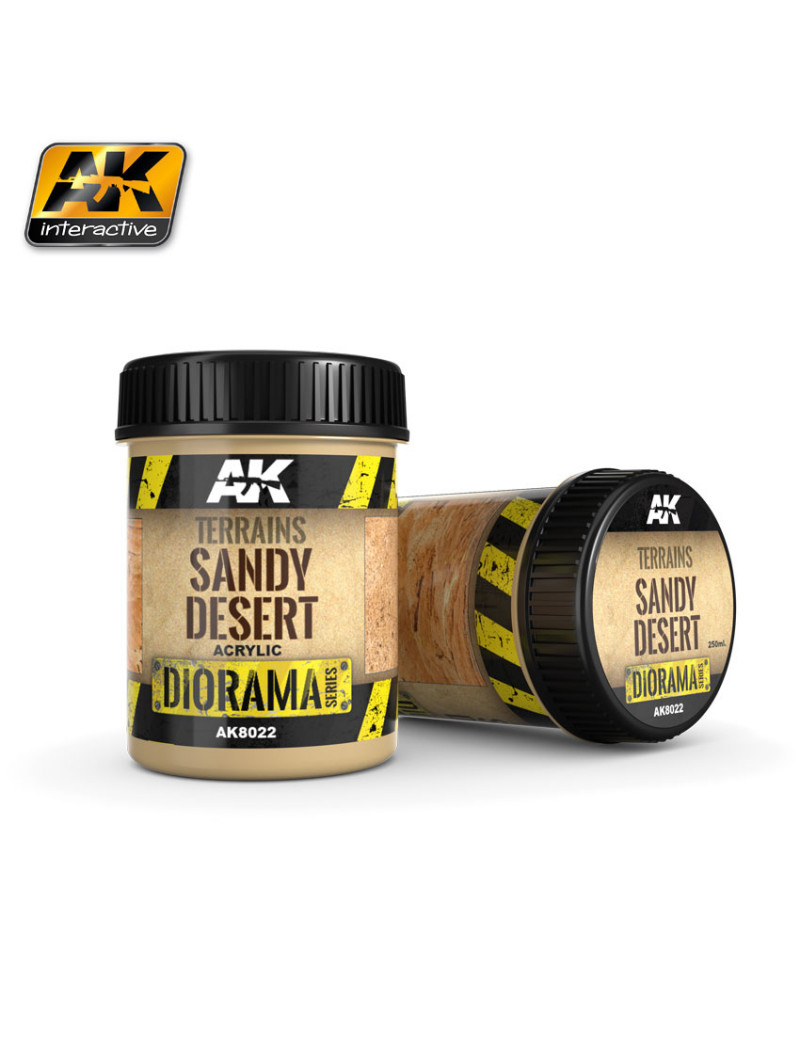 AK - Diorama Series - Terrains Sandy Desert Texture Acrylic - 250ml bottle - 8022