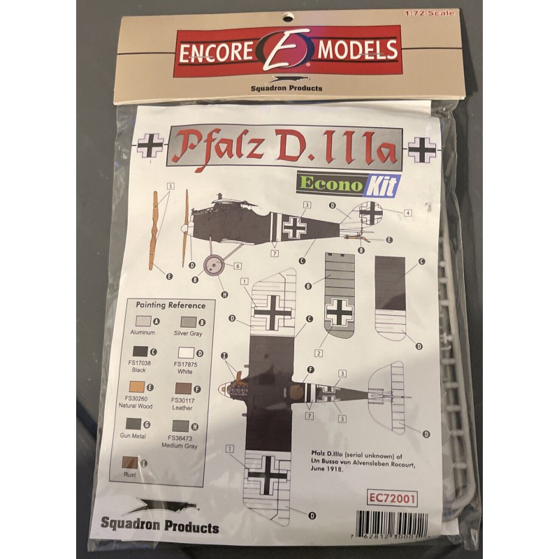Encore Models - 1/72 Pfalz D.IIIa - 72001