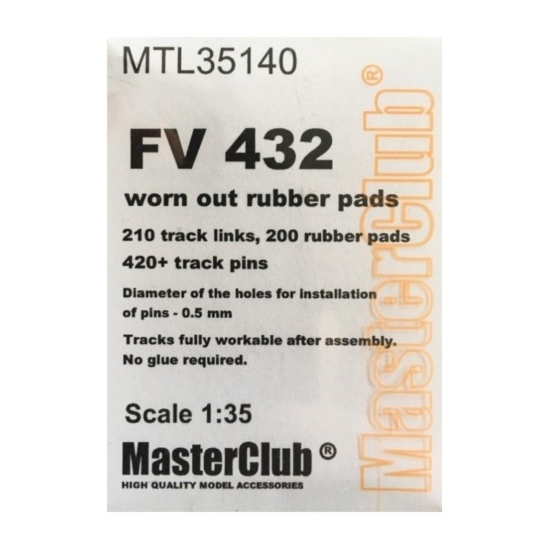 Masterclub - 1/35 Tracks for FV432  with worn out rubber pads - MTL35140