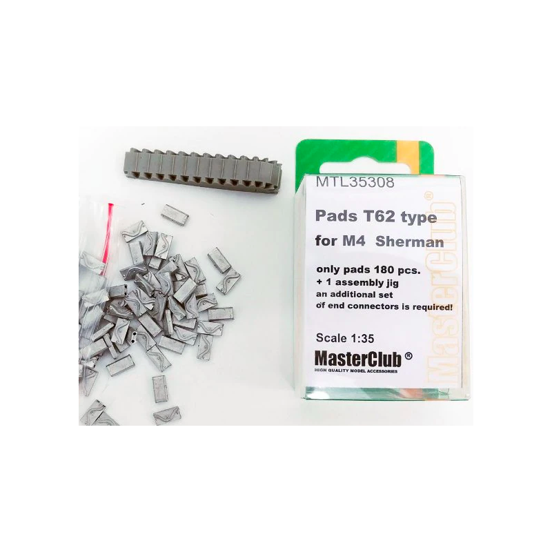 Masterclub - 1/35 Full Motion end connectors (w. tube pins) for tracks VVSS M4 Sherman  - MTL35318fm