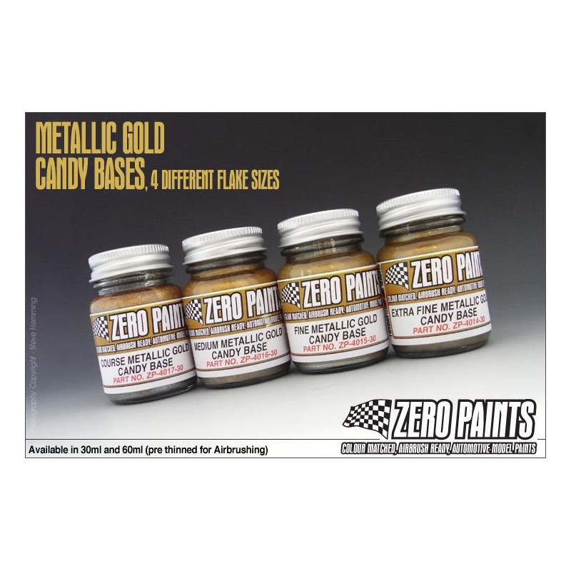 ZP - Medium Metallic GOLD Groundcoat for Candy Paints 60ml  - 4016