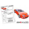 Zero Designs - 1:24 Nissan 300ZX Window Painting Masks (Tamiya) - WM-005