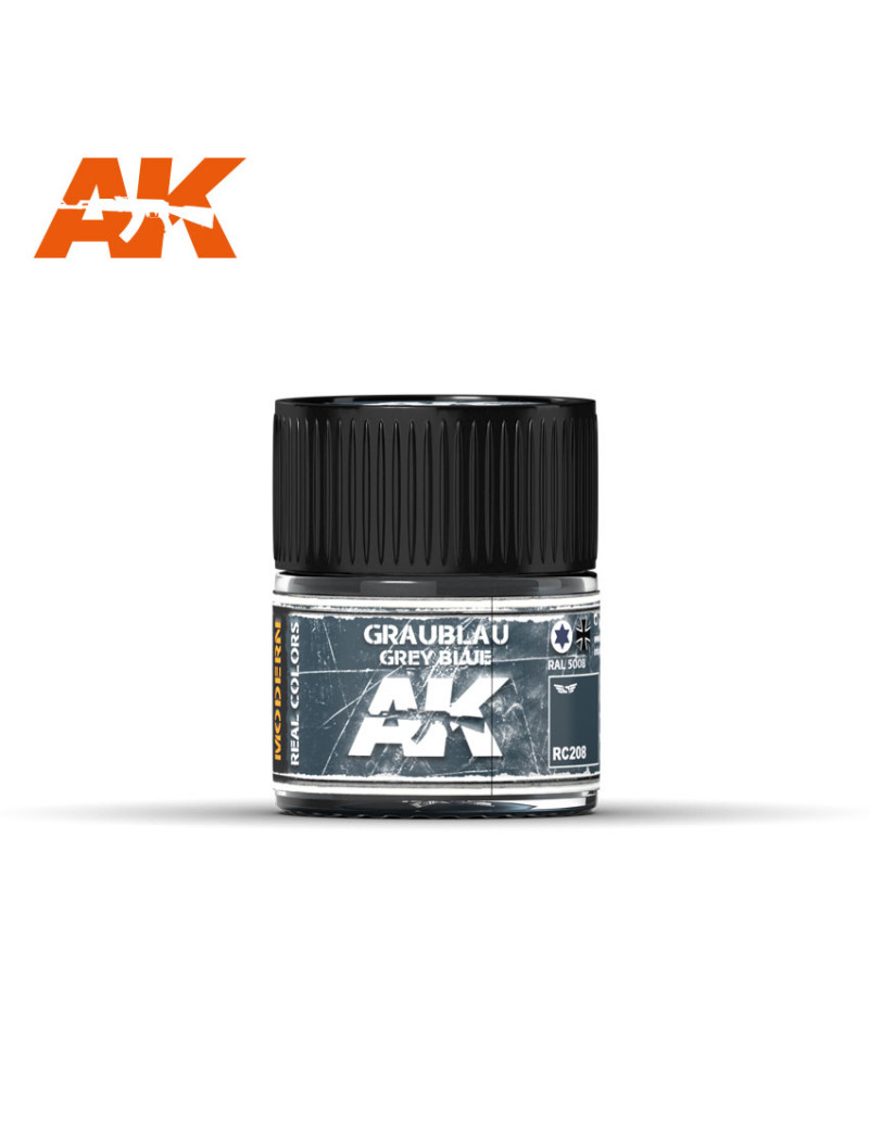 AK Real Color Air - Graublau-Grey Blue RAL 5008, 10 ml - RC208