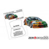 Zero Designs - 1:24 Honda Accord JTCC Window Painting Masks (Tamiya) - WM-023