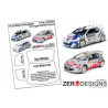 Zero Designs - 1:24 Peugeot 206 WRC Pre Cut Window Painting Masks (Tamiya) - WM-027
