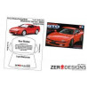 Zero Designs - 1:24 Mitsubishi GTO Pre Cut Window Painting Masks (Tamiya) - WM-036
