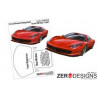 Zero Designs - 1:24 Ferrari 458 Italia Pre Cut Window Painting Masks (Fujimi) - WM-040