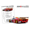 Zero Designs - 1:24 Mclaren F1 GTR Long Tail Pre Cut Window Painting Masks (Aoshima) - WM-045